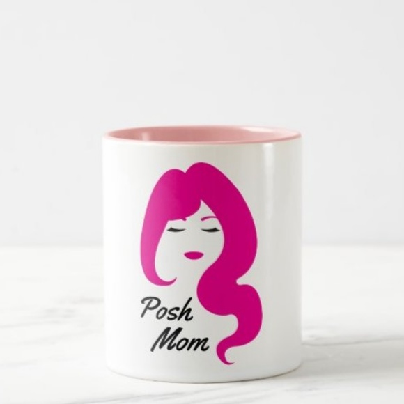 Other - NEW! Posh Mom 11oz Two Tone Poshmark Coffee Mug